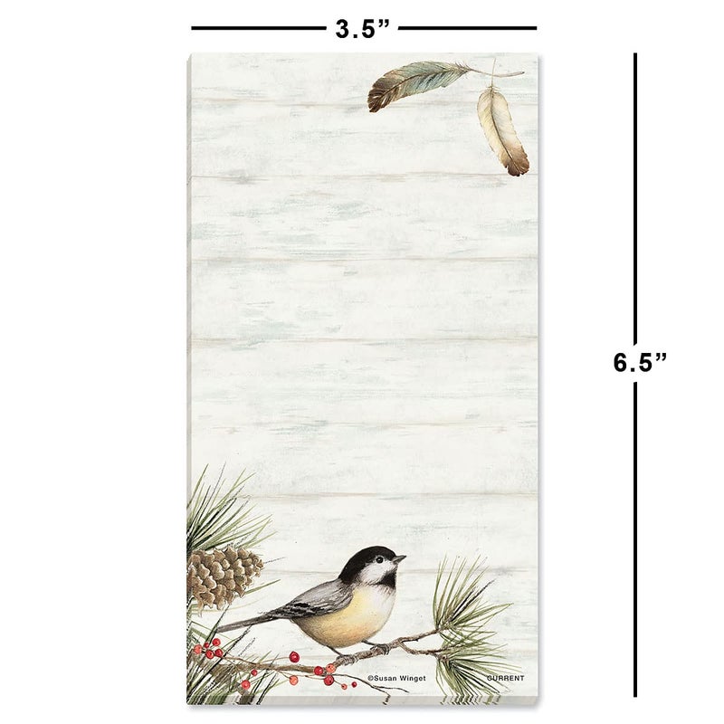 Current Cardinal Woodland Birds Magnetic Holiday Notepad Set â€“ Set of 12 Memo Pads, 6 Designs, 30-Sheet Pads, 3Â½ x 6Â½ Inches, Shopping List, To-Do Notes, Printed in The USA - Image 5